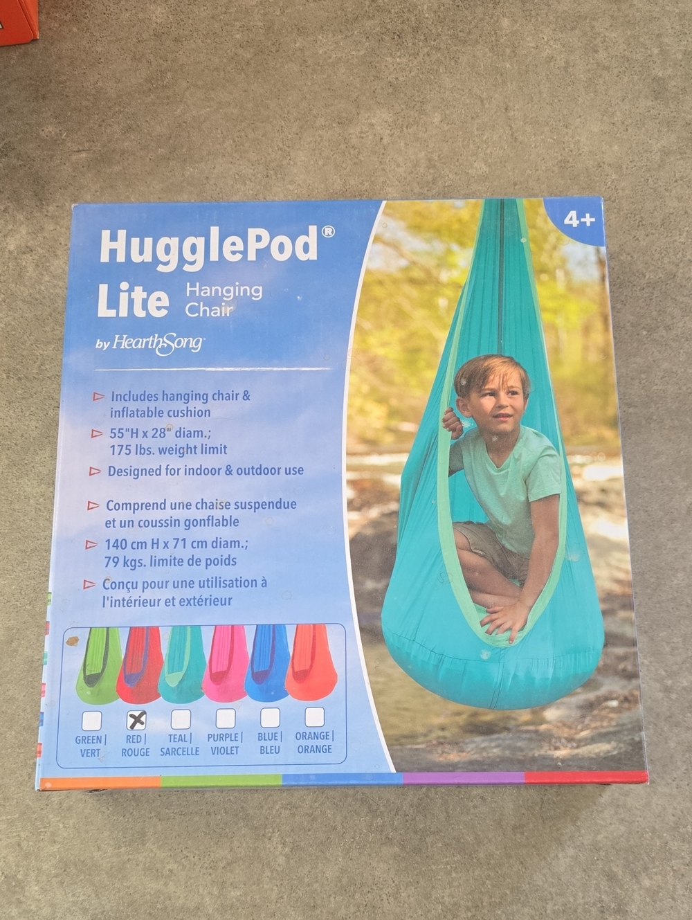 HugglePod Lite Hanging Chair by - Red